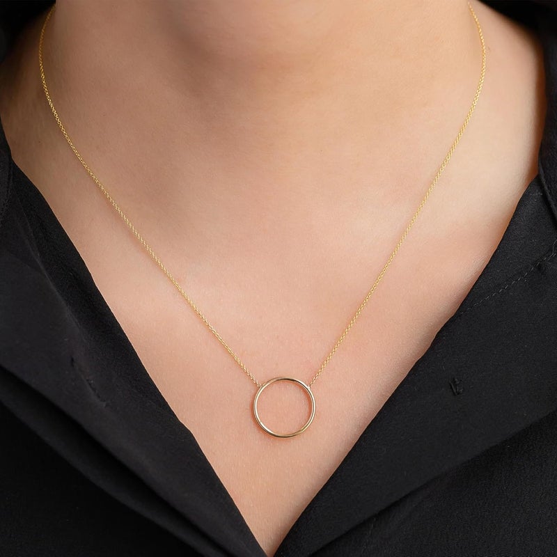 Ieftop Valentines Birthday Gifts for Women Teen Girls - Dainty 14K Gold/Silver Plated Cute Heart Handmade Disc Circle Bee Choker Adjustable Necklace for Women Teenage Girl Trendy Jewelry - Image 5